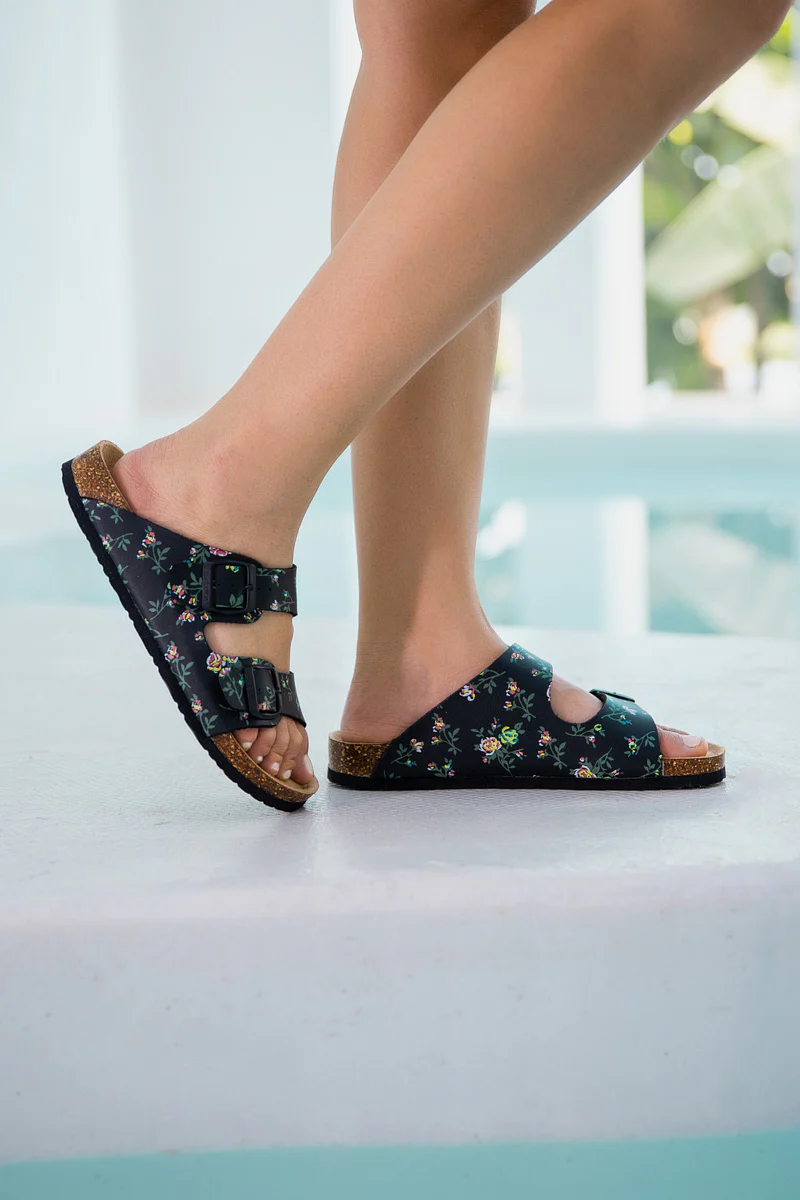 MAIBULUN | Graylynn Floral Printed Footbed Sandal - Image 3