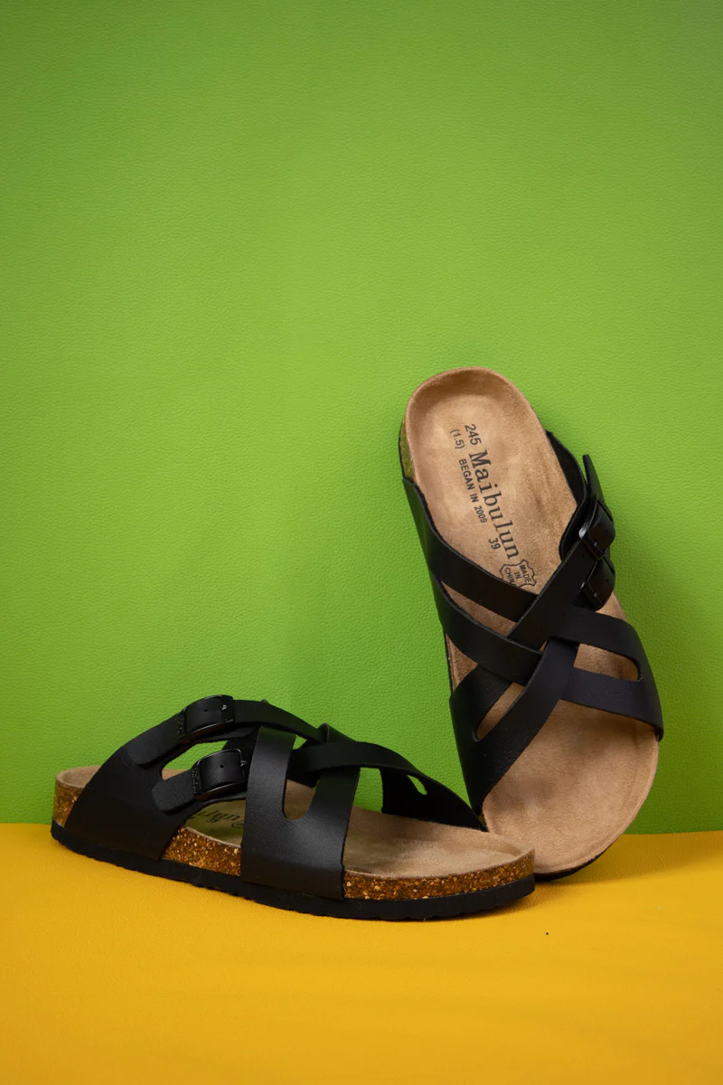MAIBULUN | Layana Double Criss Cross Footbed Sandal - Image 6