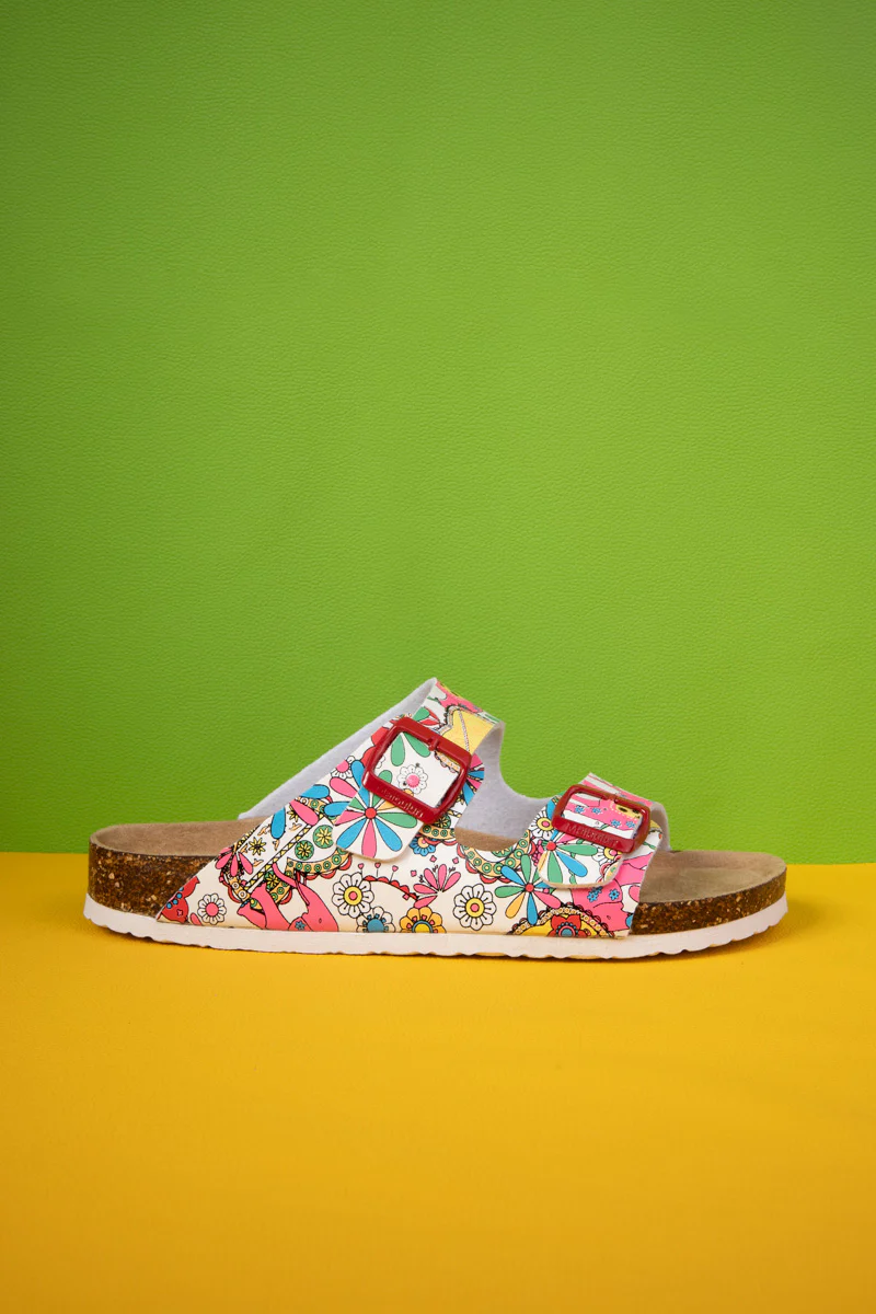 MAIBULUN | Lovey Dovey Floral Printed Double Strap Sandal - Image 11