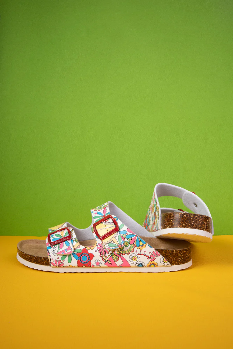 MAIBULUN | Lovey Dovey Floral Printed Double Strap Sandal - Image 12