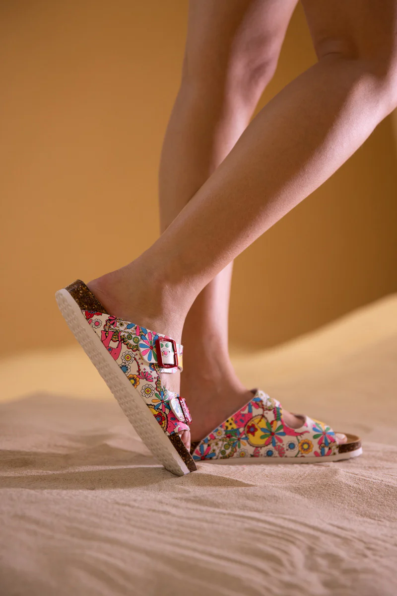 MAIBULUN | Lovey Dovey Floral Printed Double Strap Sandal - Image 3