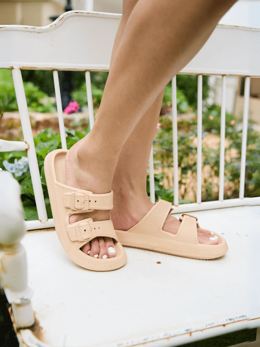 Maibulun | Marshmallow Step Double Strap Sandal - Apricot - Image 2