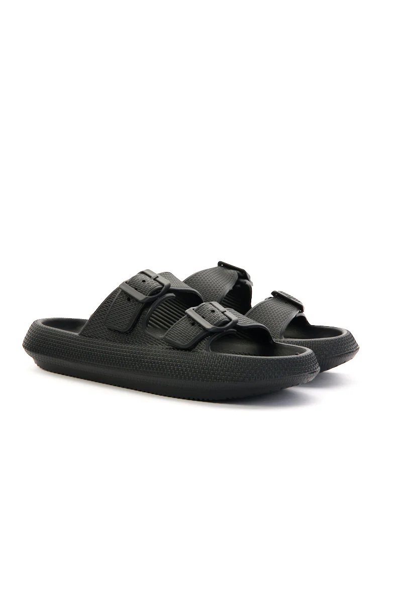 Maibulun | Marshmallow Step Double Strap Sandal - Black - Image 9