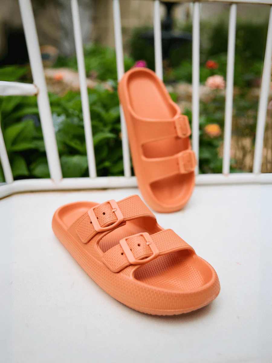 Maibulun | Marshmallow Step Double Strap Sandal - Orange - Image 7