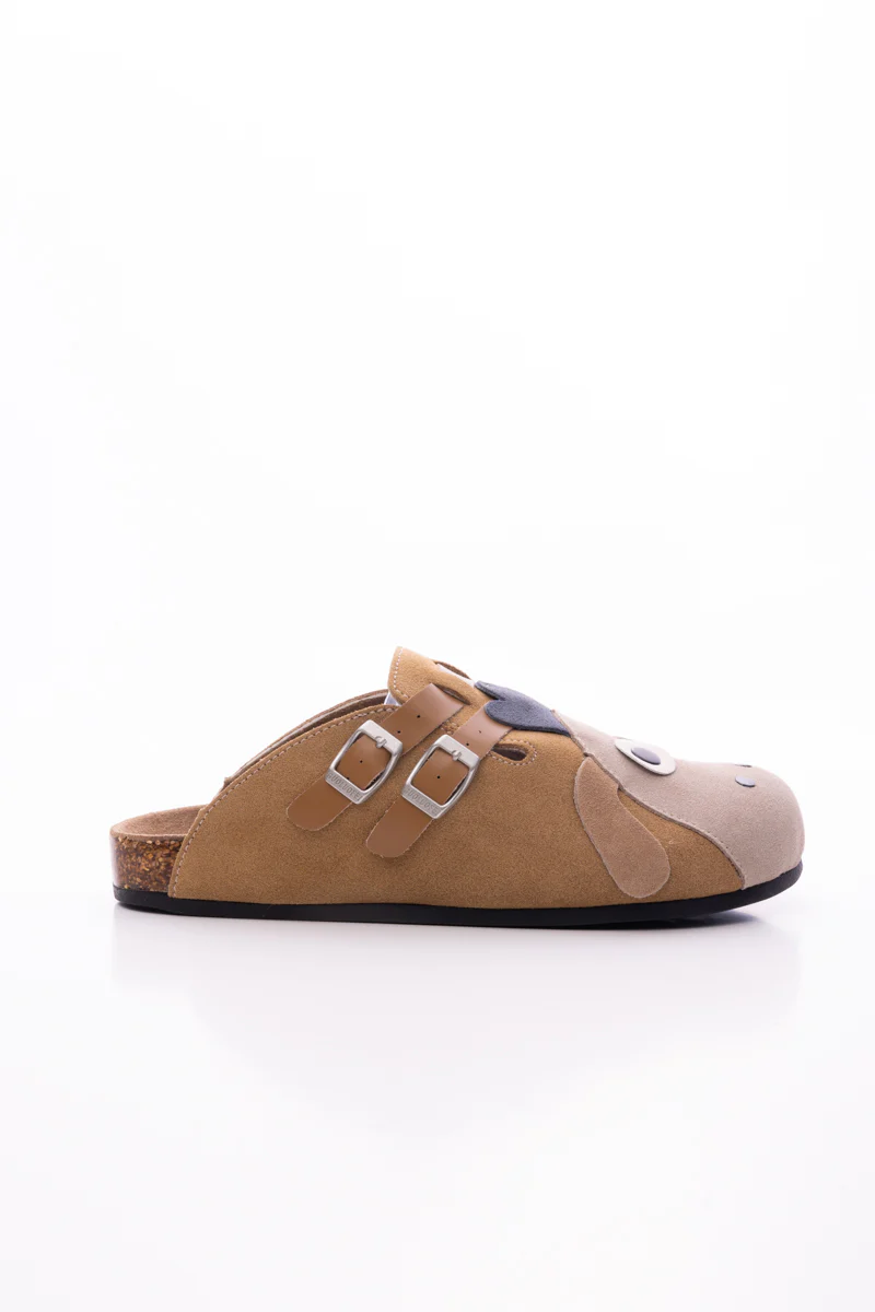 Maibulun | Moo Moo Baa Baa Double Strap Suede Clog - Khaki - Image 11