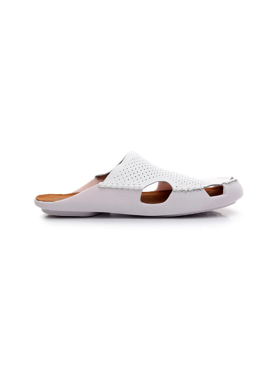 Maibulun | Perforated Cut-Out Genuine Leather Mule - White - Image 2