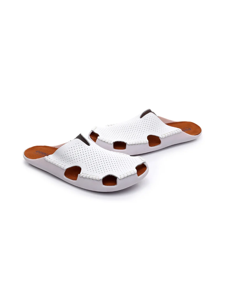 Maibulun | Perforated Cut-Out Genuine Leather Mule - White - Image 7