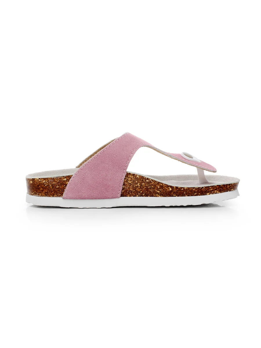 Maibulun | Pink Suede T-Strap Leather Sandal - Image 3