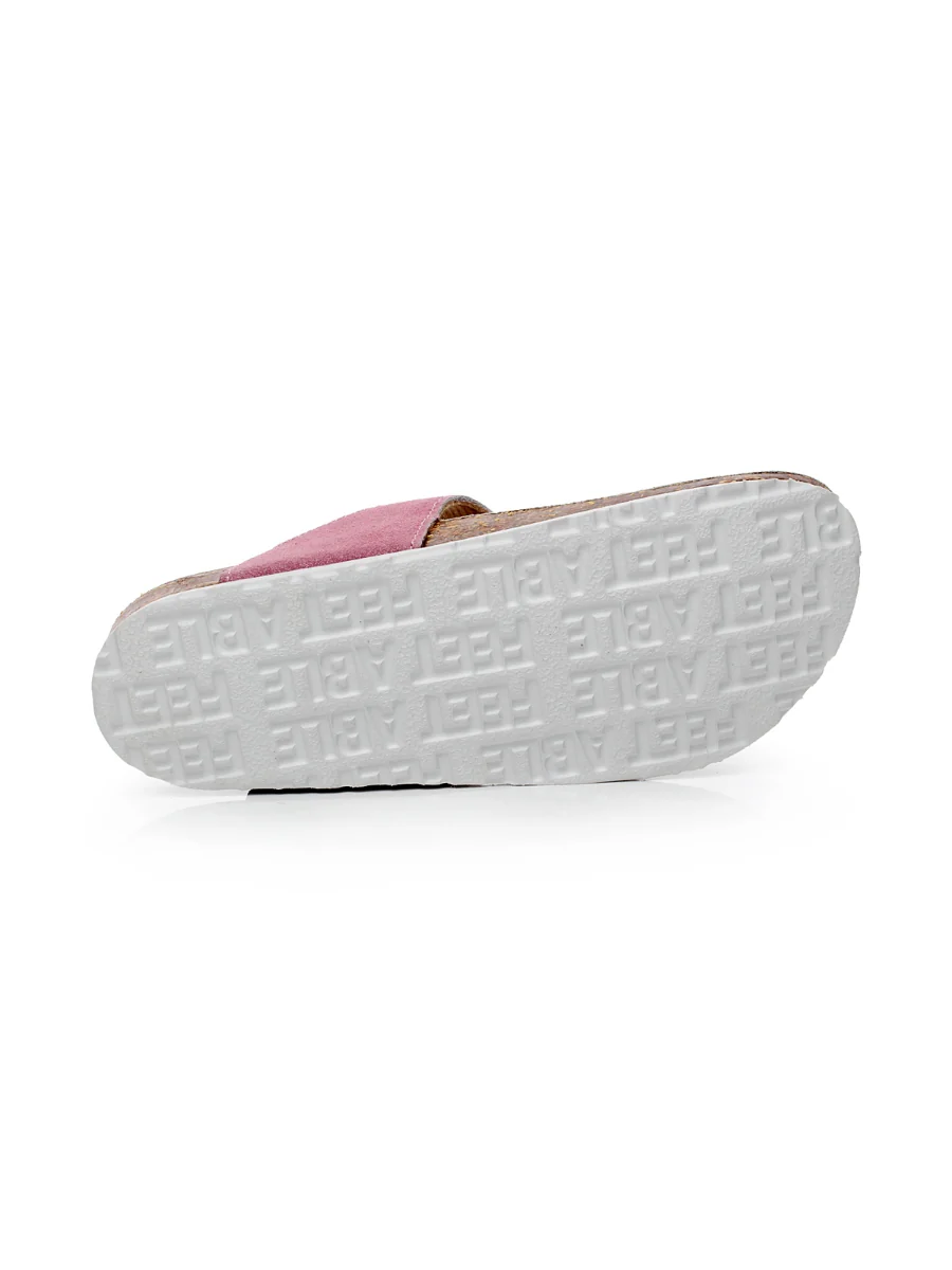 Maibulun | Pink Suede T-Strap Leather Sandal - Image 5