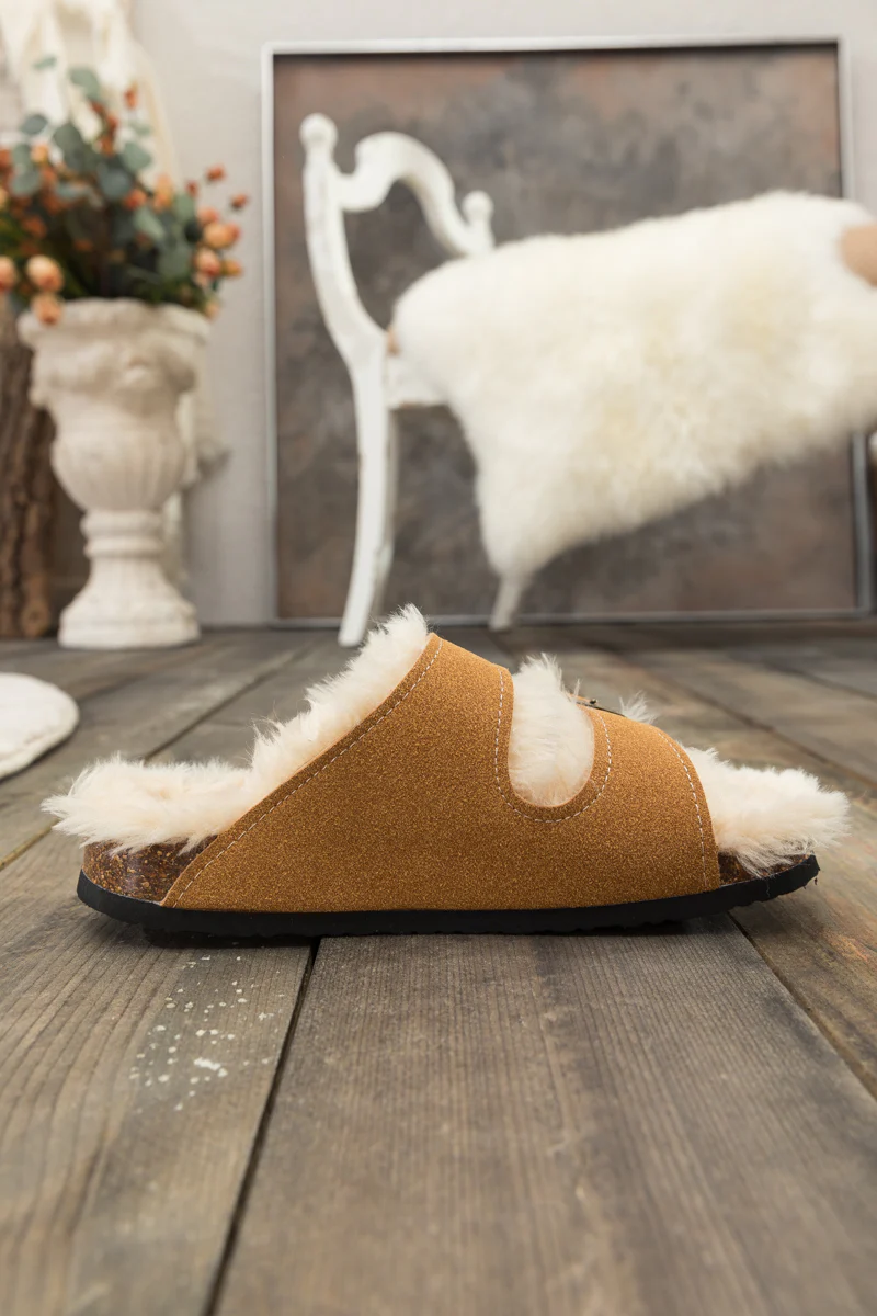 Maibulun | Plush Insole Dual-Strap Sandals - Brown - Image 3