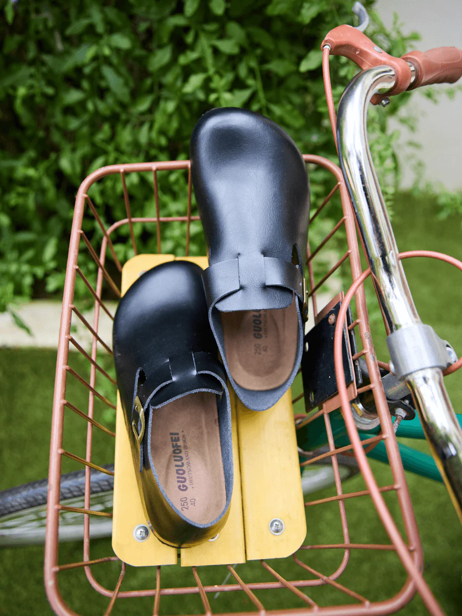 MAIBULUN | Seashore Suede Clog Loafer - Black - Image 6