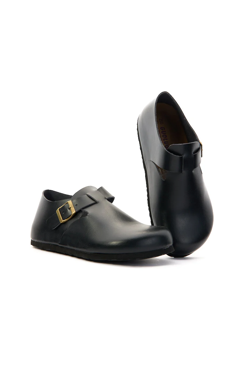 MAIBULUN | Seashore Suede Clog Loafer - Black - Image 9