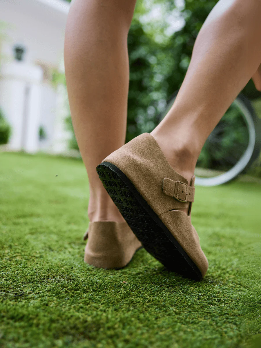 MAIBULUN | Seashore Suede Clog Loafer - Khaki - Image 4