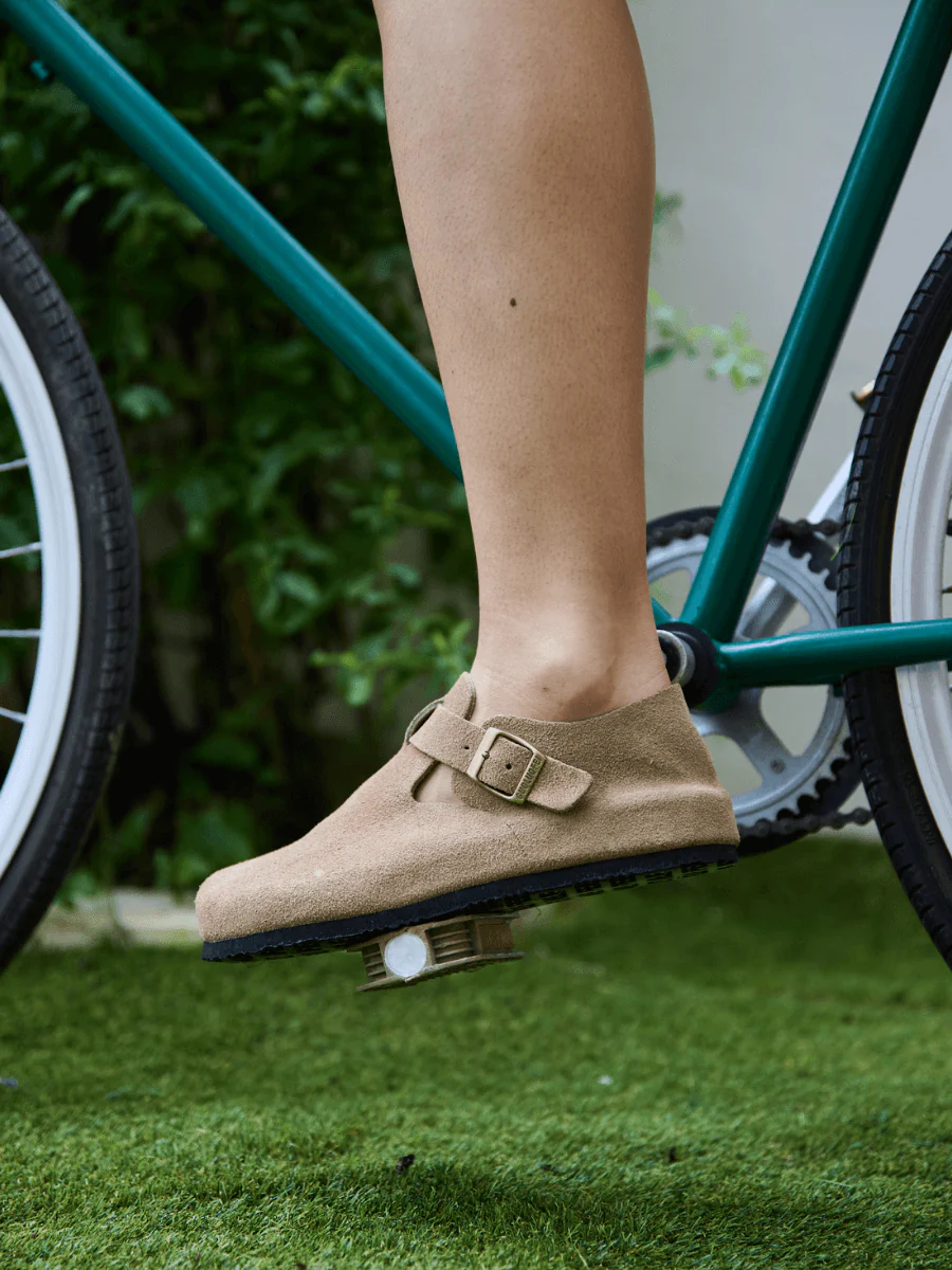 MAIBULUN | Seashore Suede Clog Loafer - Khaki - Image 6