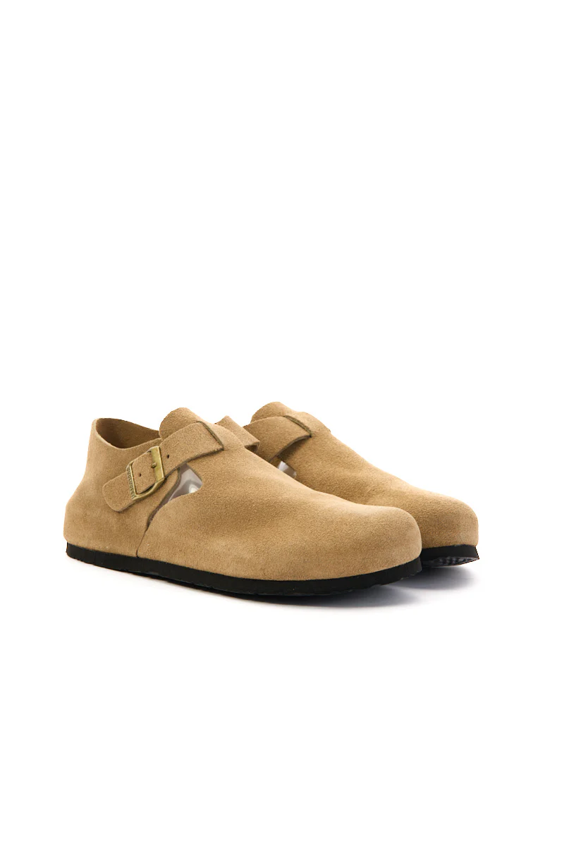 MAIBULUN | Seashore Suede Clog Loafer - Khaki - Image 8