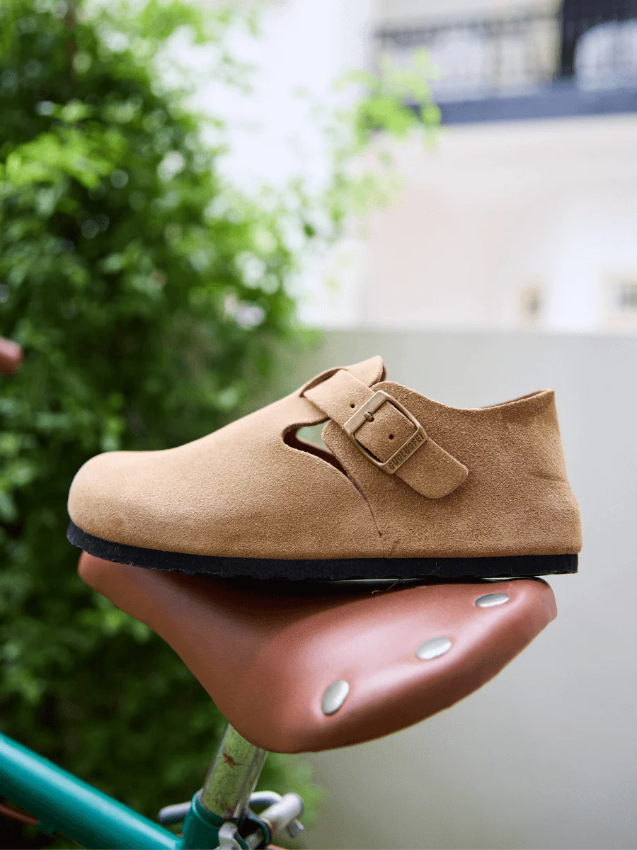 MAIBULUN | Seashore Suede Clog Loafer - Tan - Image 7