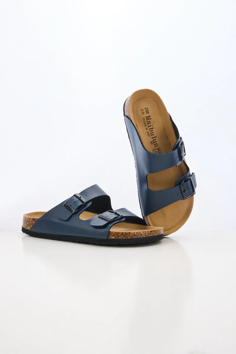 Maibulun | Signature Double Strap Footbed Sandal - Navy - Image 9