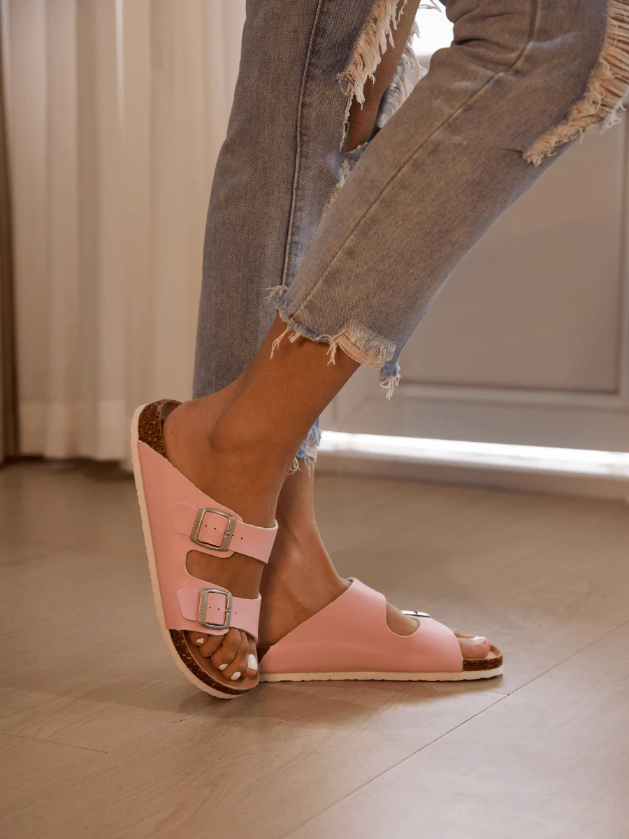 Maibulun | Signature Double Strap Footbed Sandal - Pink - Image 2