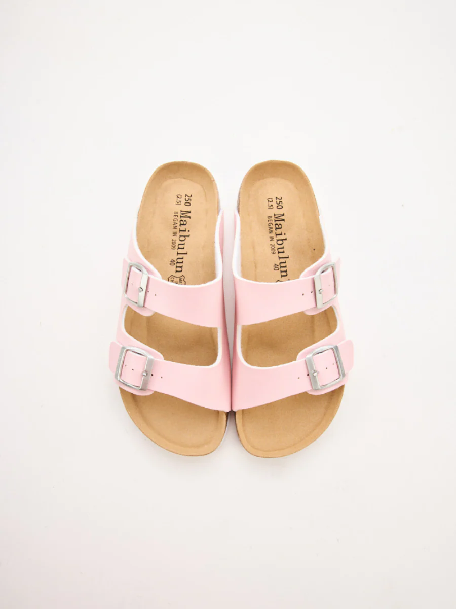 Maibulun | Signature Double Strap Footbed Sandal - Pink - Image 9