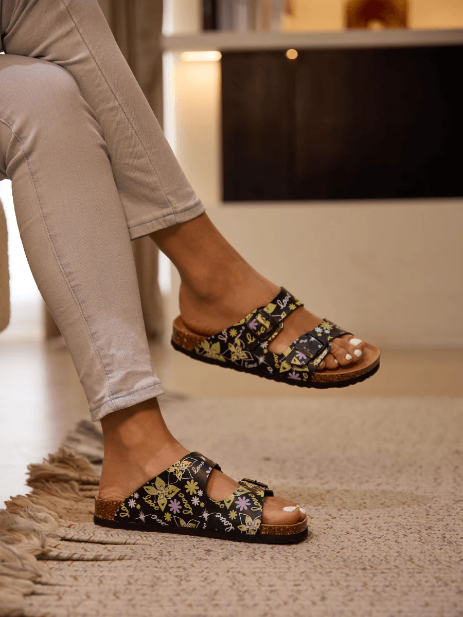 Maibulun | Signature Double Strap Footbed Sandal - Yellow - Image 3