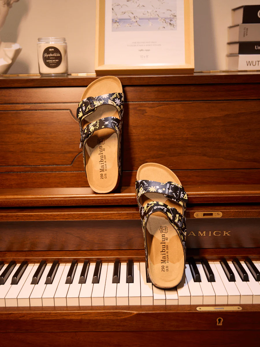 Maibulun | Signature Double Strap Footbed Sandal - Yellow - Image 6