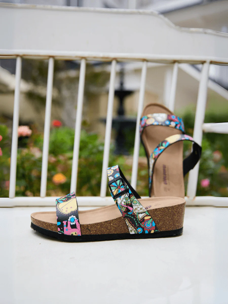 Maibulun | Stark Strap Footbed Wedges - Multi - Image 7