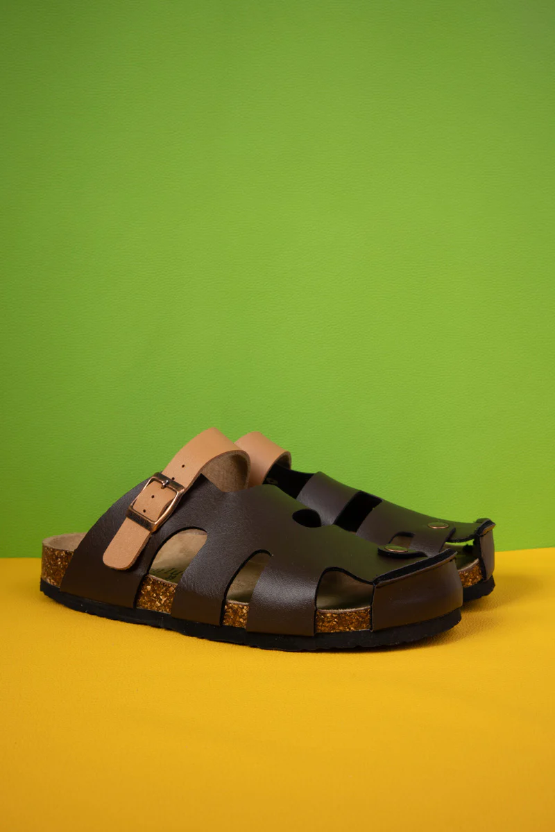 MAIBULUN | Summer Picnic Cut-Out Clog - Brown - Image 5
