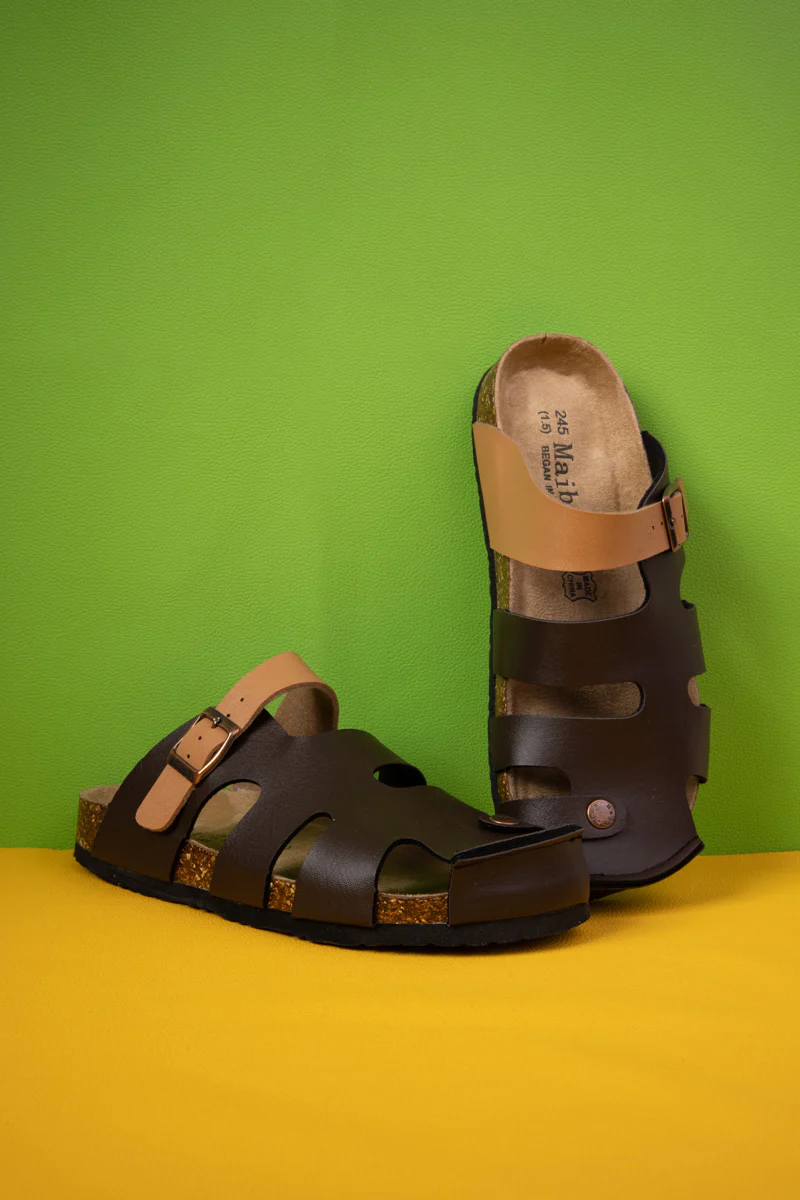 MAIBULUN | Summer Picnic Cut-Out Clog - Brown - Image 6