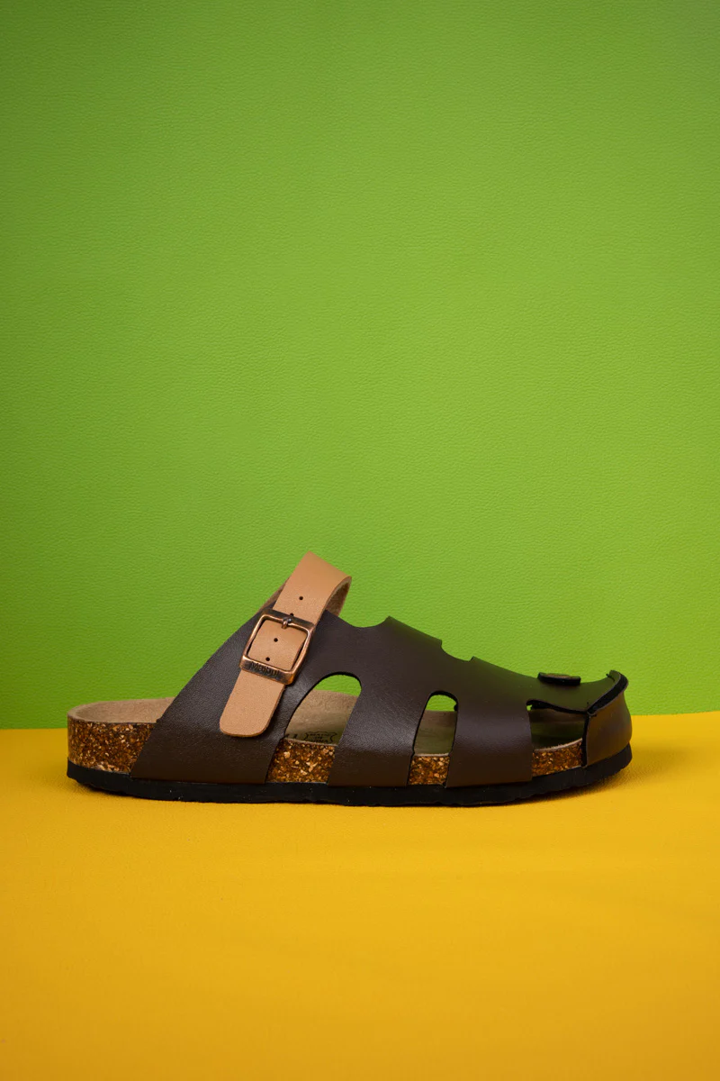 MAIBULUN | Summer Picnic Cut-Out Clog - Brown - Image 7