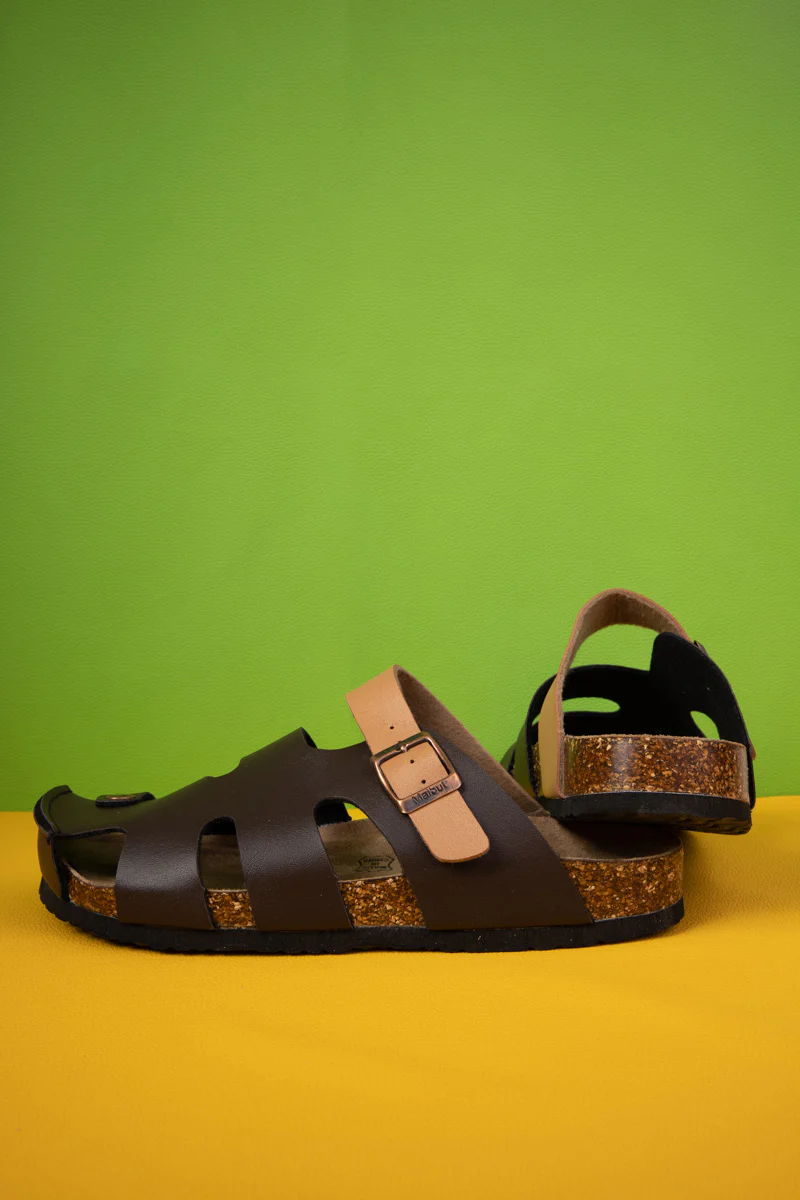 MAIBULUN | Summer Picnic Cut-Out Clog - Brown - Image 8
