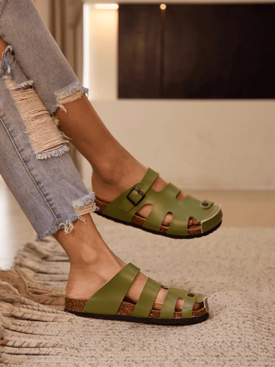 MAIBULUN | Summer Picnic Cut-Out Clog - Green - Image 3
