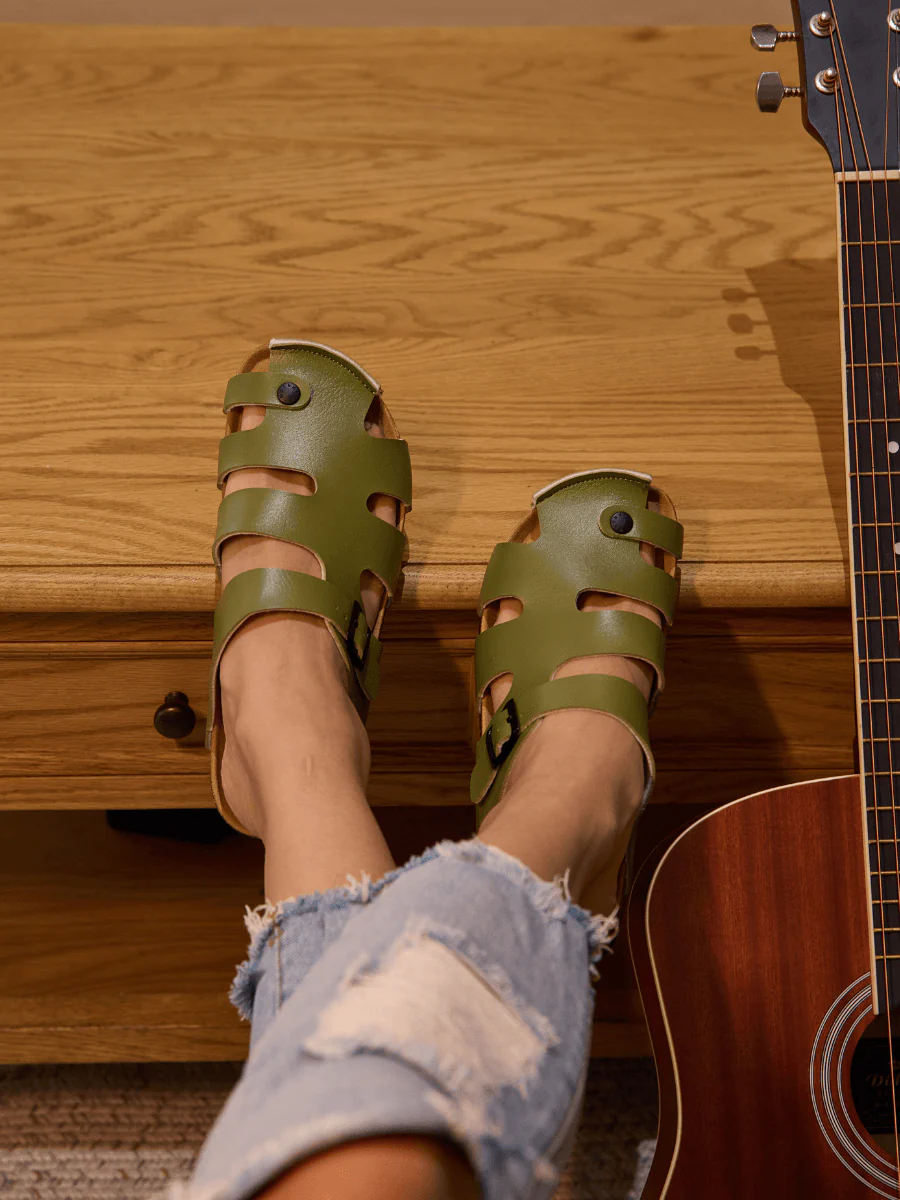 MAIBULUN | Summer Picnic Cut-Out Clog - Green - Image 5