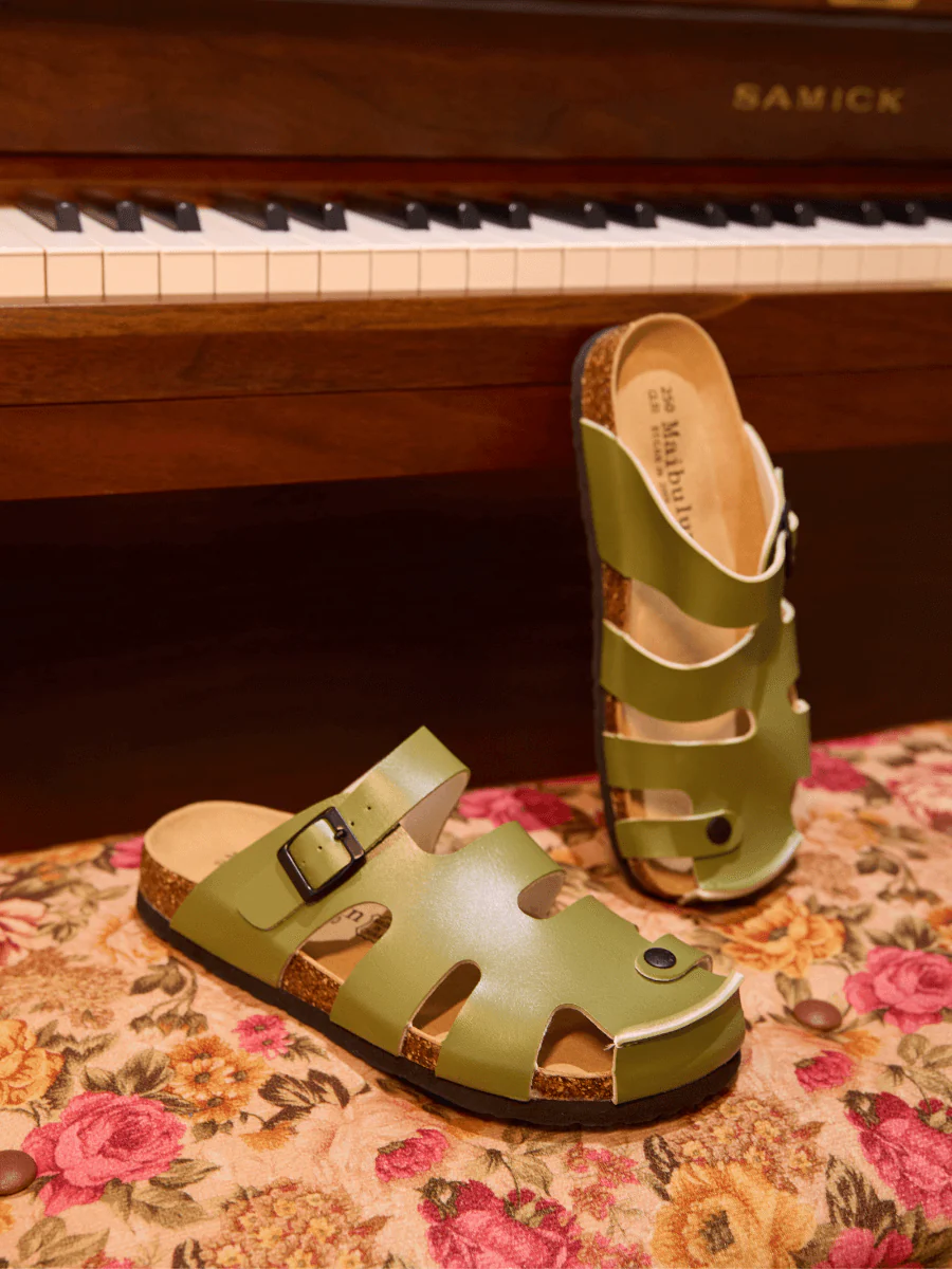 MAIBULUN | Summer Picnic Cut-Out Clog - Green - Image 7