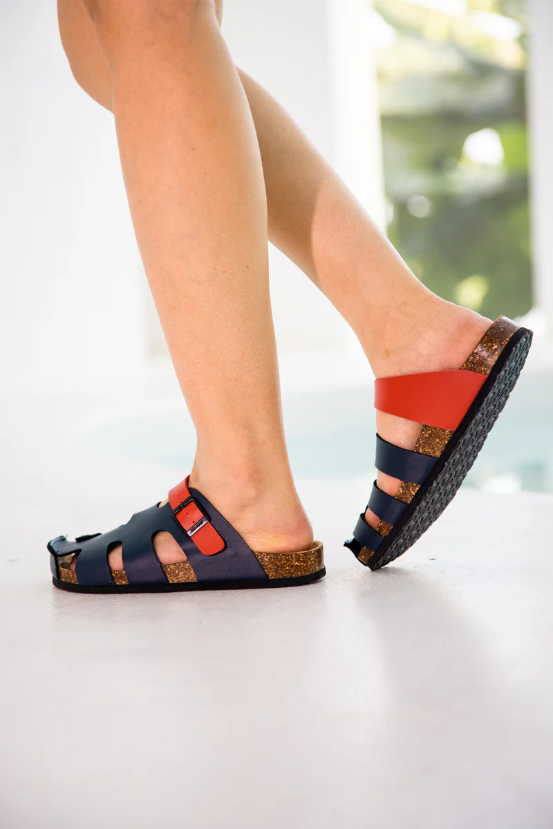MAIBULUN | Summer Picnic Cut-Out Clog - Navy - Image 10