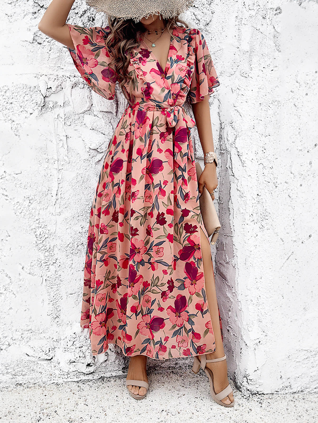 Mariela Floral Wrap Maxi Dress - Image 2