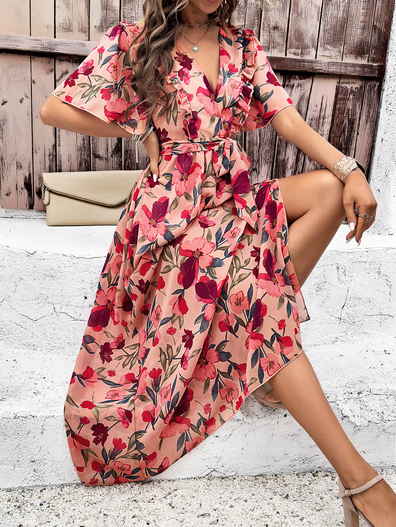 Mariela Floral Wrap Maxi Dress - Image 6