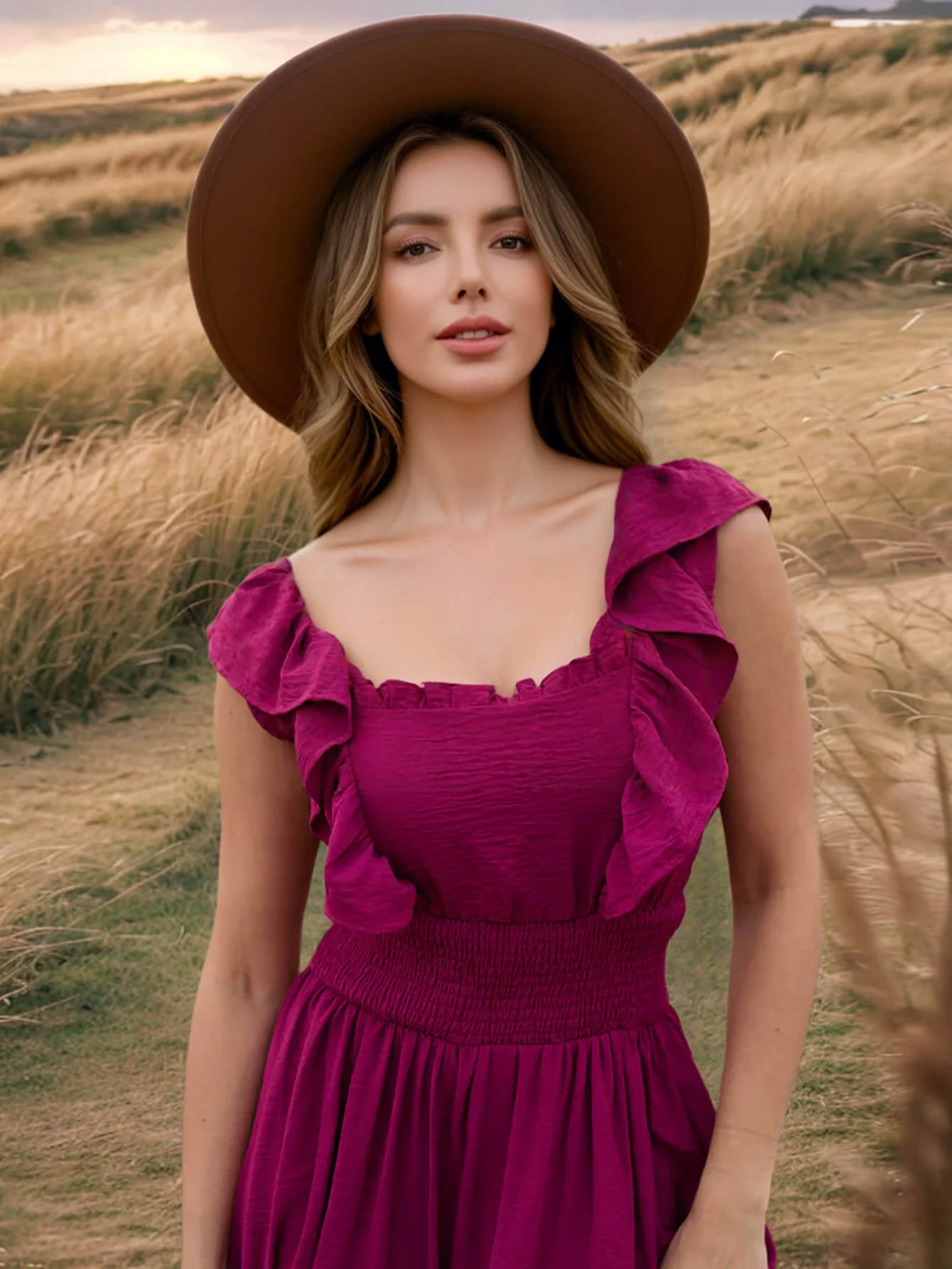 Meralda Ruffle Shoulder Maxi Dress - Image 15