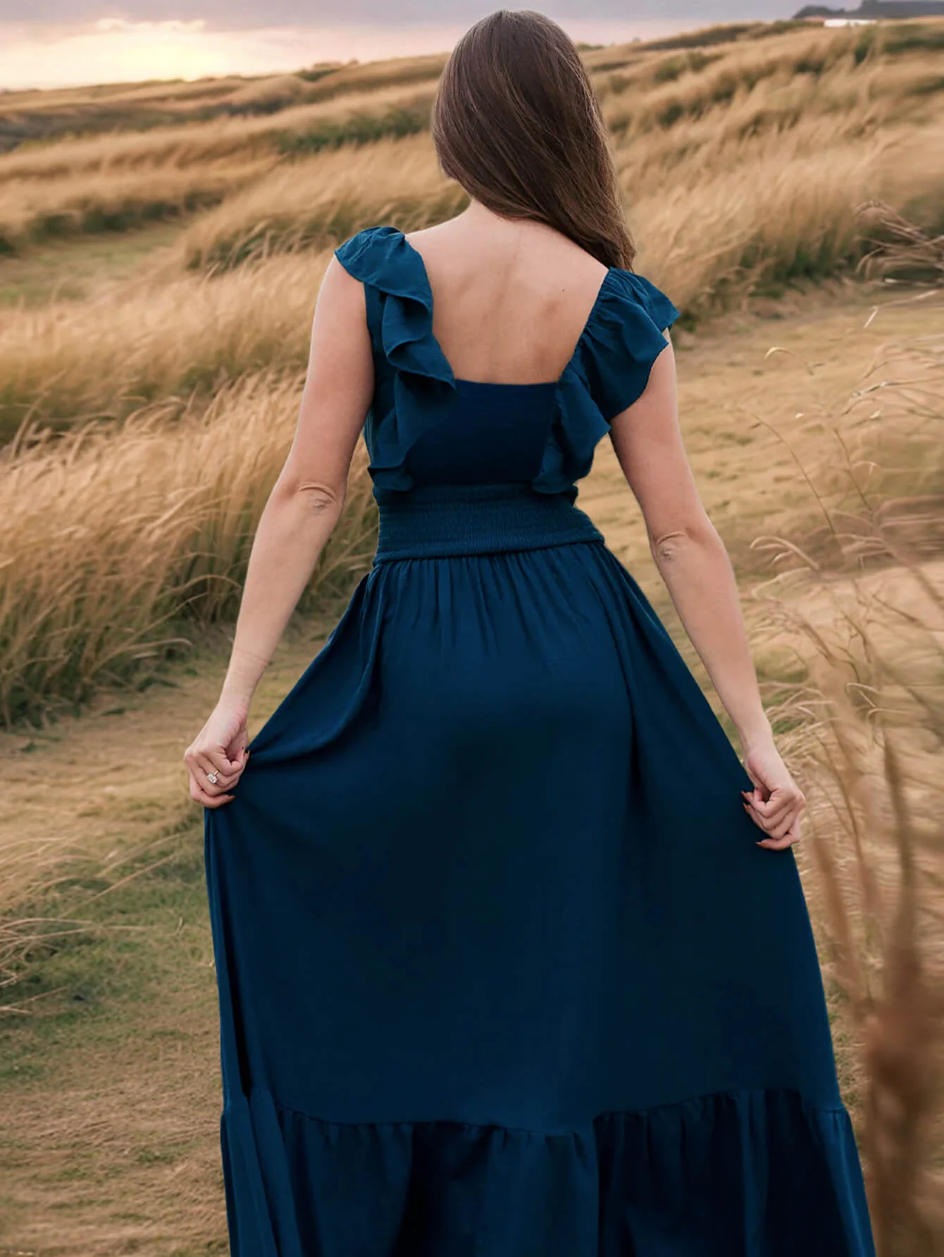 Meralda Ruffle Shoulder Maxi Dress - Image 20