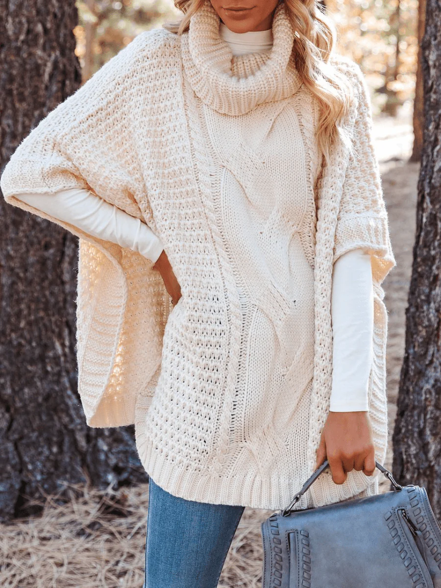 Milligan Oversized Turtleneck Sweater - Beige - Image 6