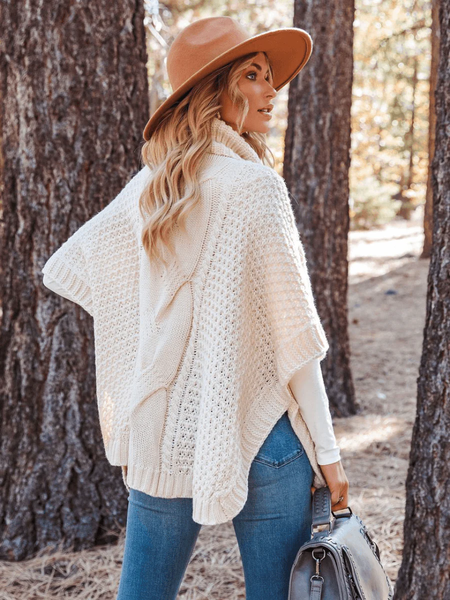 Milligan Oversized Turtleneck Sweater - Beige - Image 7