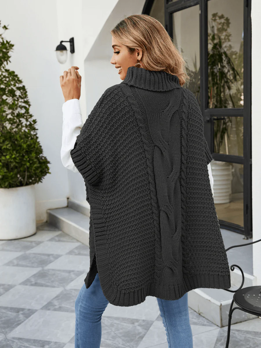 Milligan Oversized Turtleneck Sweater - Black - Image 6