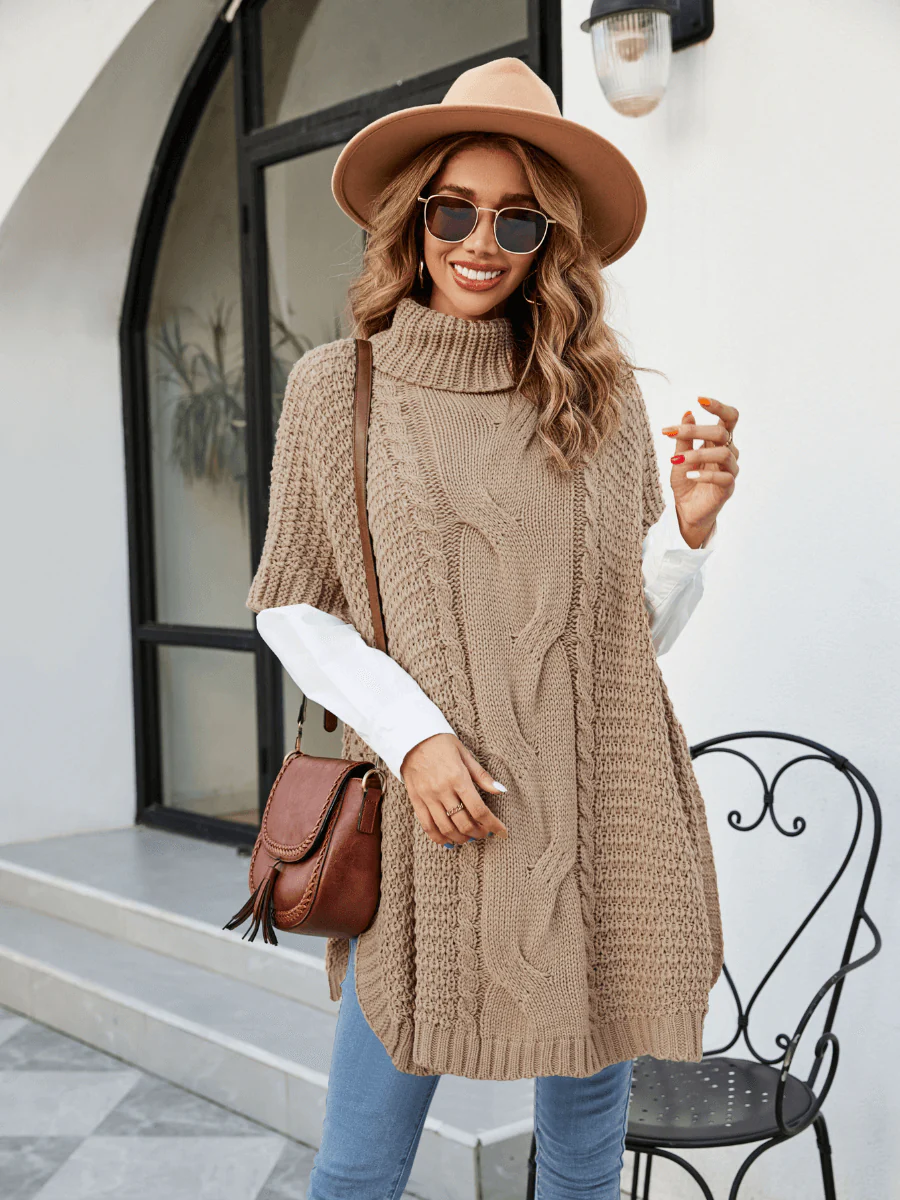 Milligan Oversized Turtleneck Sweater - Khaki - Image 2