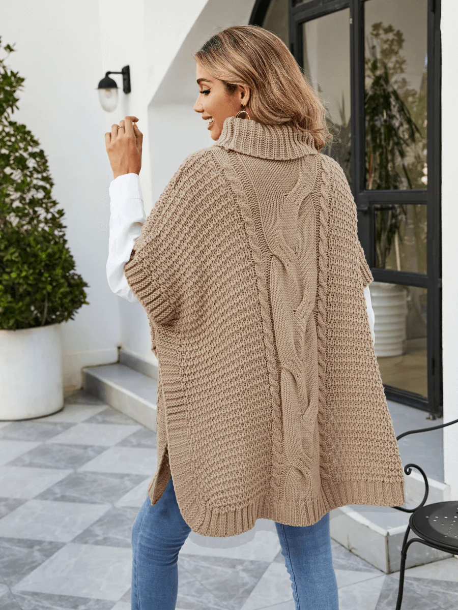 Milligan Oversized Turtleneck Sweater - Khaki - Image 4