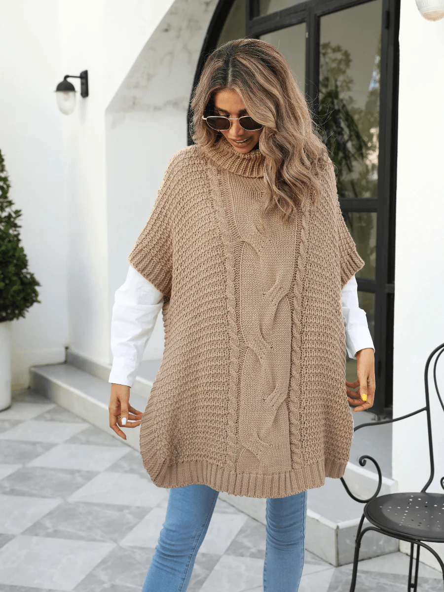 Milligan Oversized Turtleneck Sweater - Khaki - Image 5