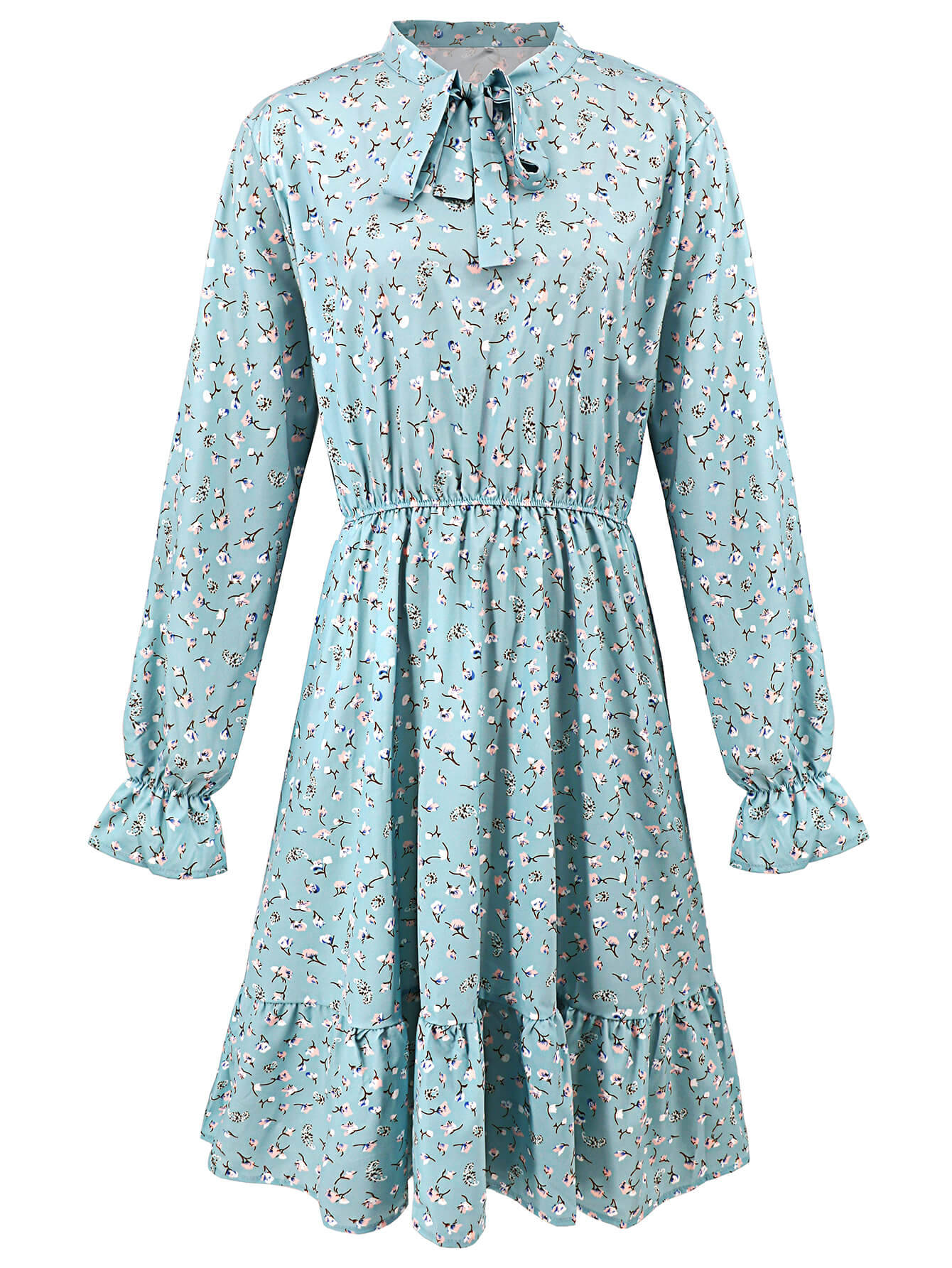 Minka Floral Long Sleeve Midi Dress - Image 7