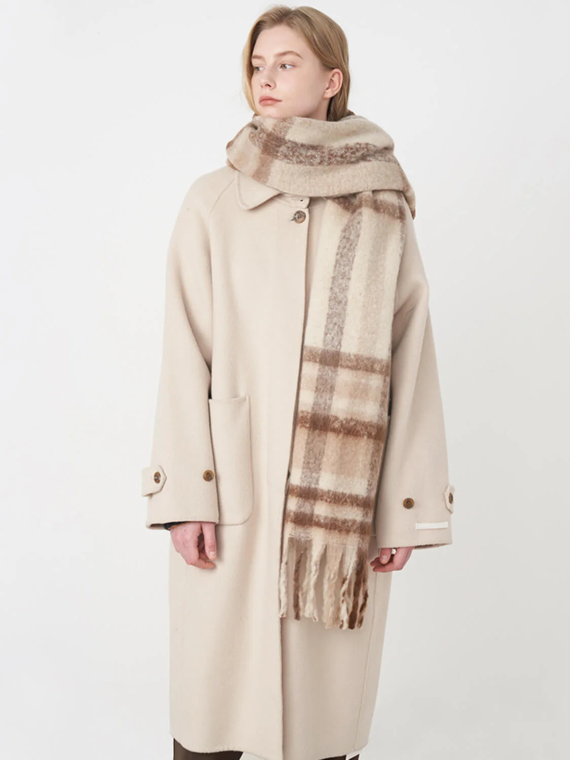 Mitchell Gradient Tassel Blanket Scarf - taupe - Image 2