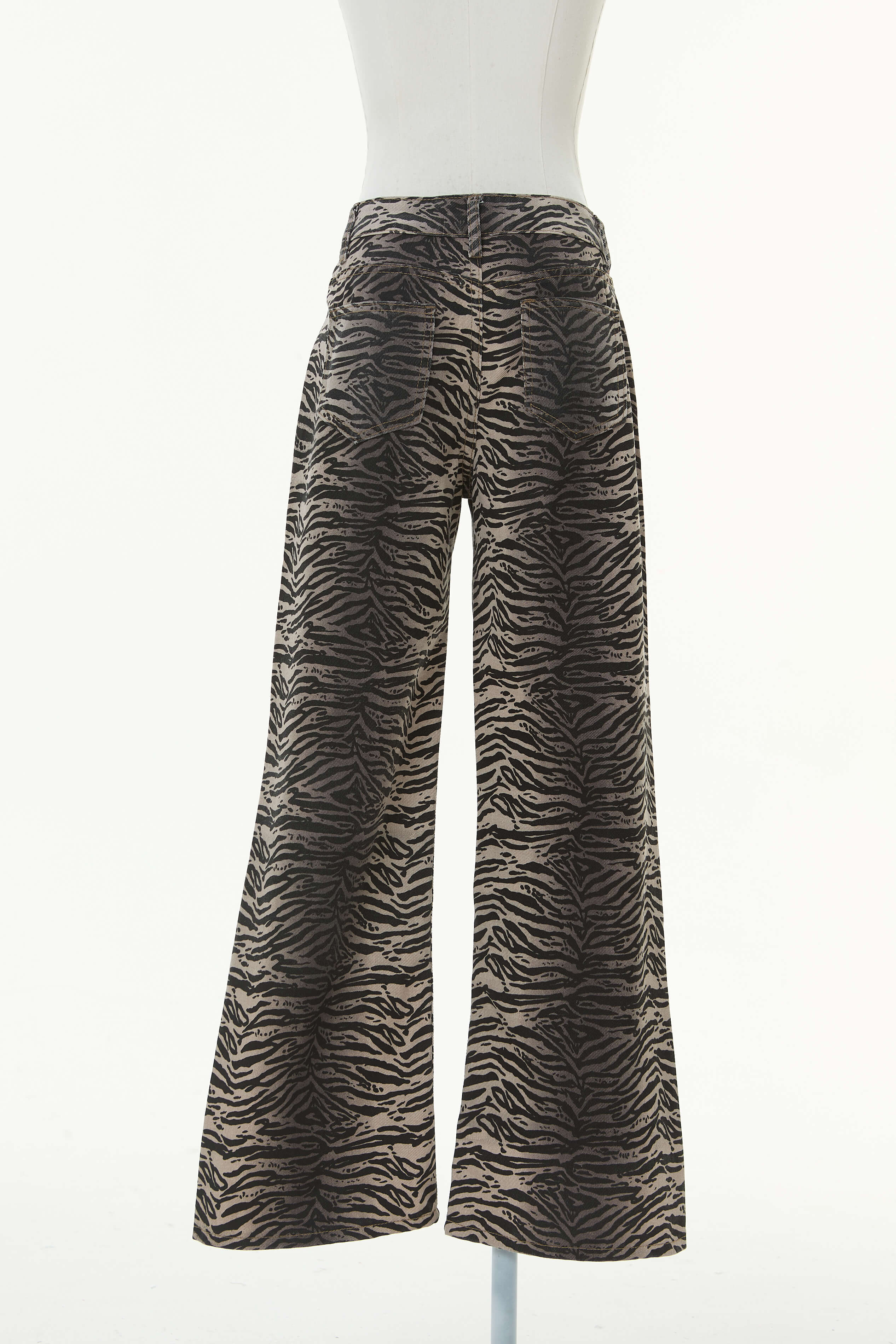 Moment In Y2K Zebra Print Flare Jeans - Image 10