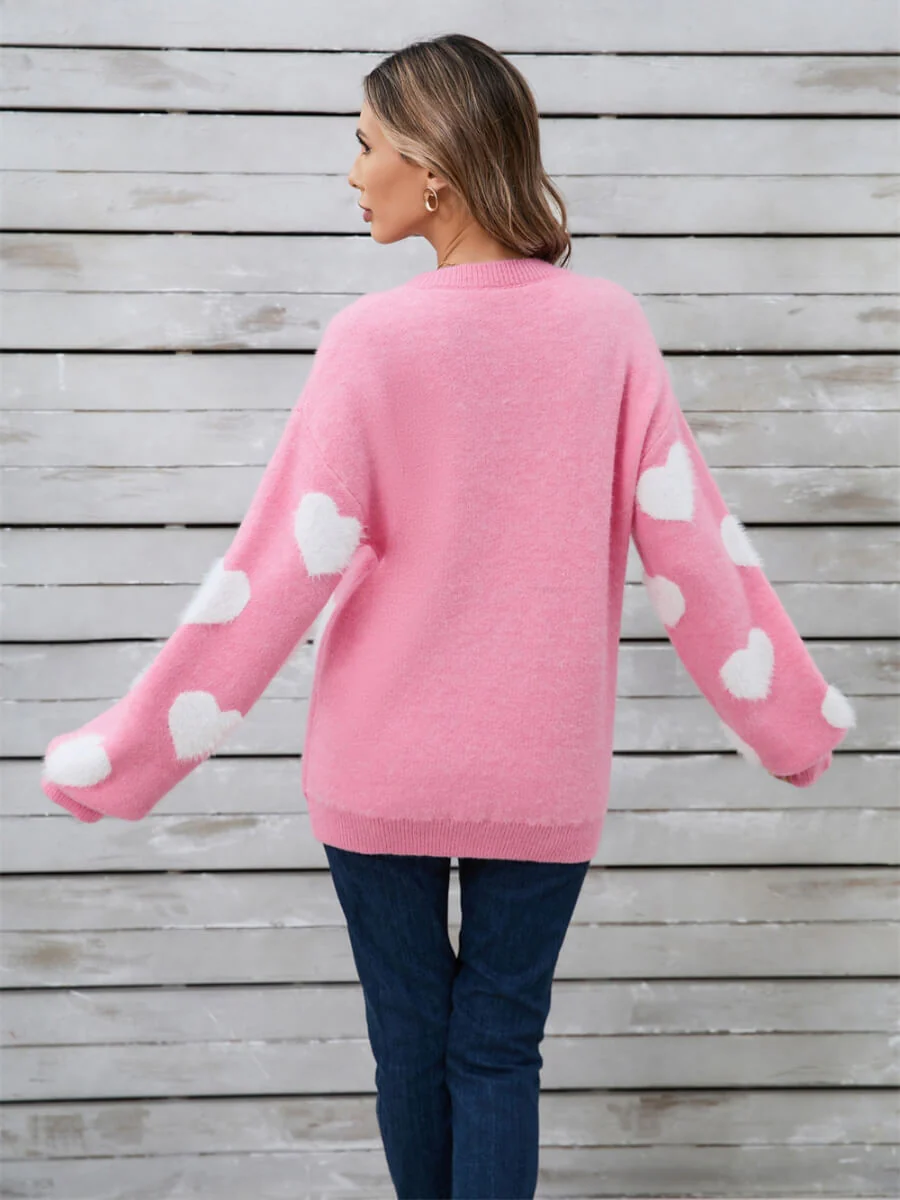 Mood Lift Heat Prints Sweater - Pink - Image 5
