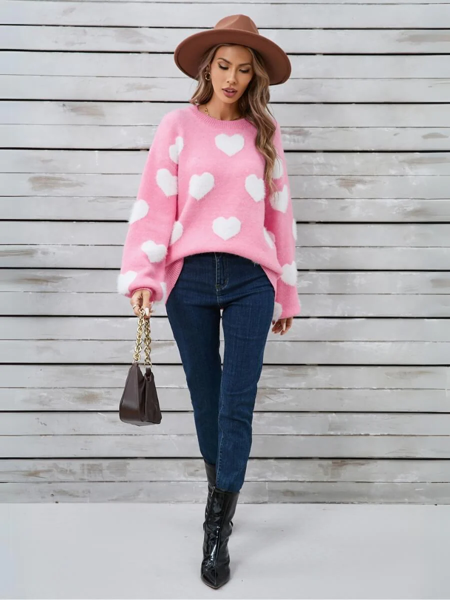 Mood Lift Heat Prints Sweater - Pink - Image 6