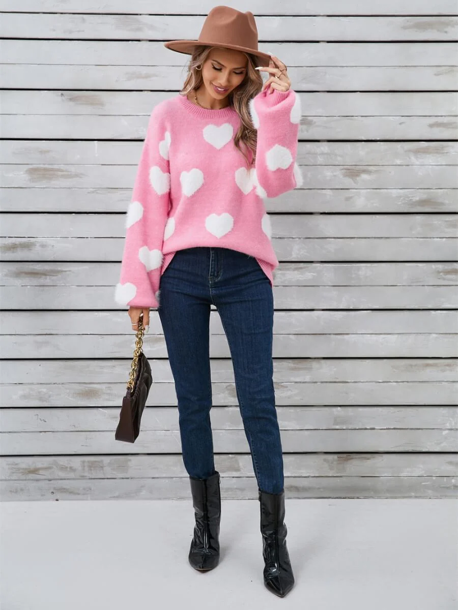 Mood Lift Heat Prints Sweater - Pink - Image 7